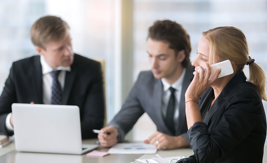 Advisory team reviewing a client plan